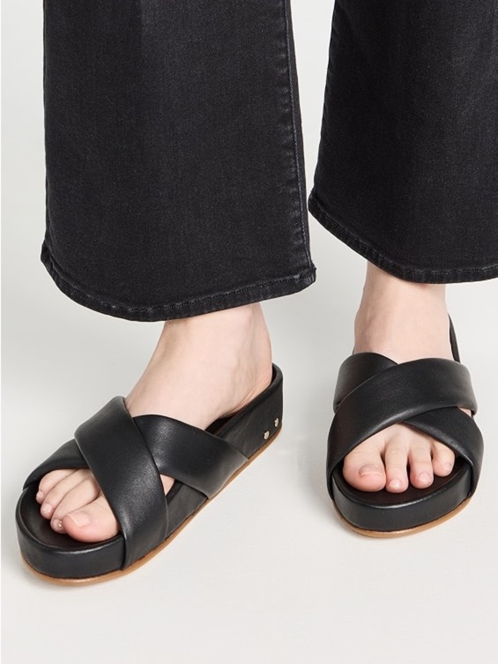 Beek Rhea Leather Platform Sandals Size 6